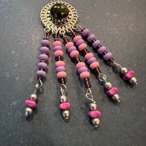 Boho beaded pendant